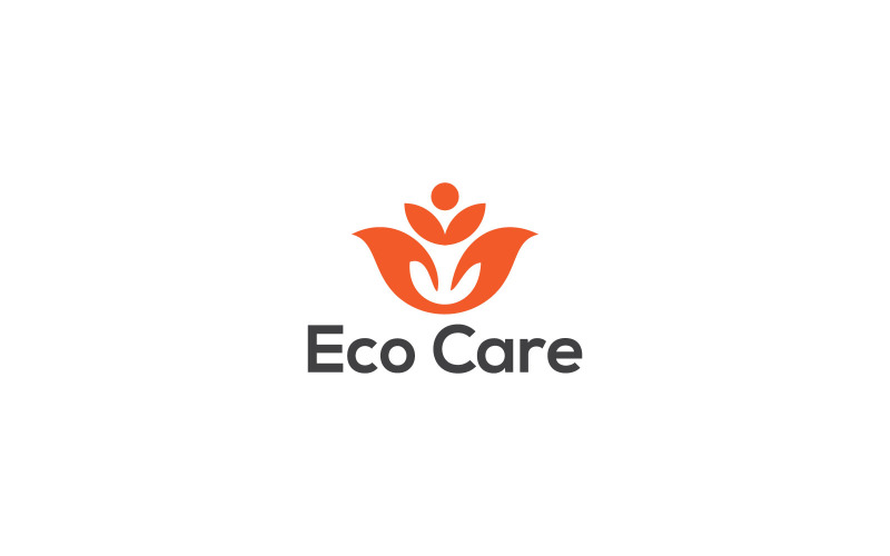 Eco Care logo tasarım şablonu vektörü