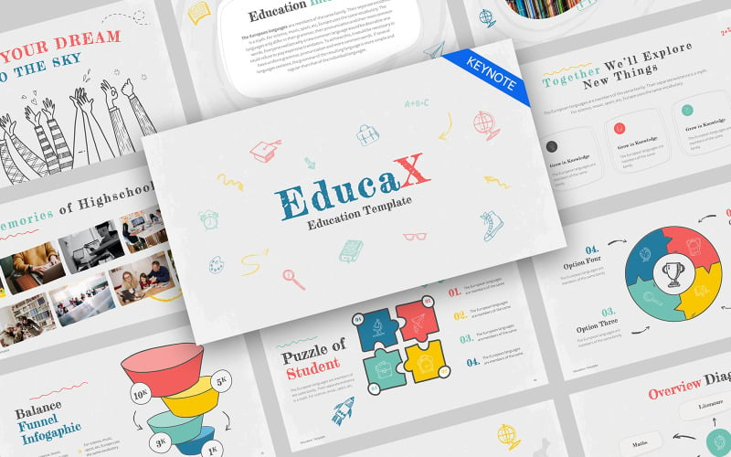 EducaX Education Keynote-sjabloon