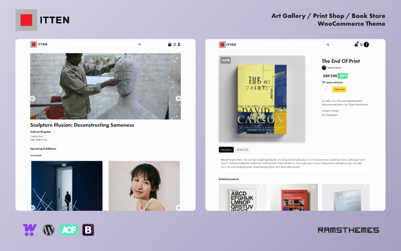ITTEN - Sanat Galerisi ve Müze WooCommerce Teması + RTL