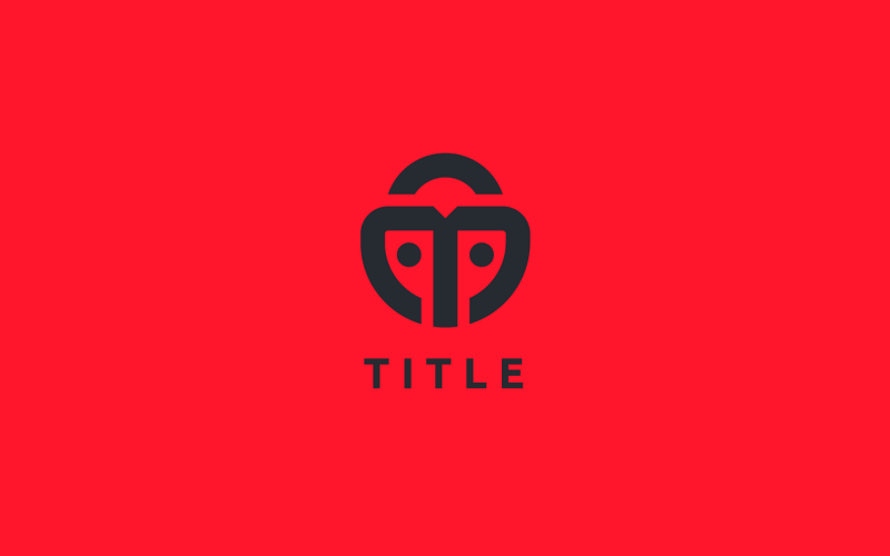 Minimalistisch moderniteit kever rood logo