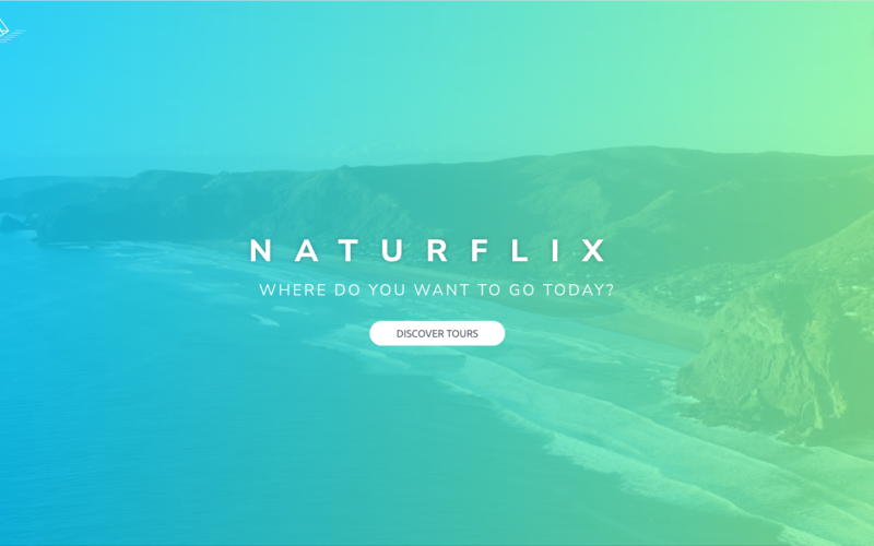 Natureflix – цільова сторінка туристичного агентства