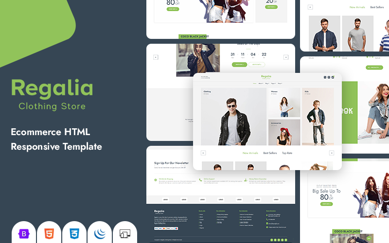 Regalia Clothing v4 Ecommerce Website template