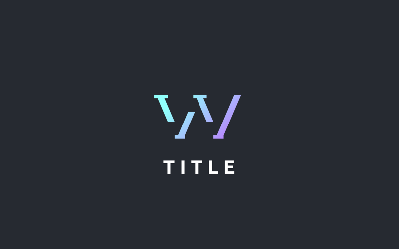 Знакова сучасність W Shade Fintech Monogram Logo
