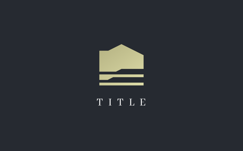 Elegant Lite House Home Construction Abstrakt gyllene logotyp
