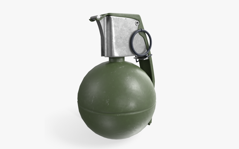 3D model ručního granátu M67