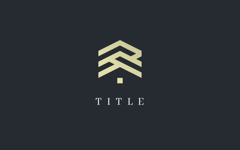 Logotipo de construção de corretor de imóveis Golden House Elegante Lite I