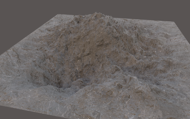 Modello 3D Lowpoly del paesaggio