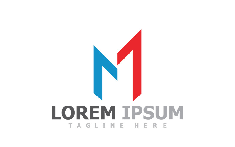 M Logo Firma Biznes Wektor V4