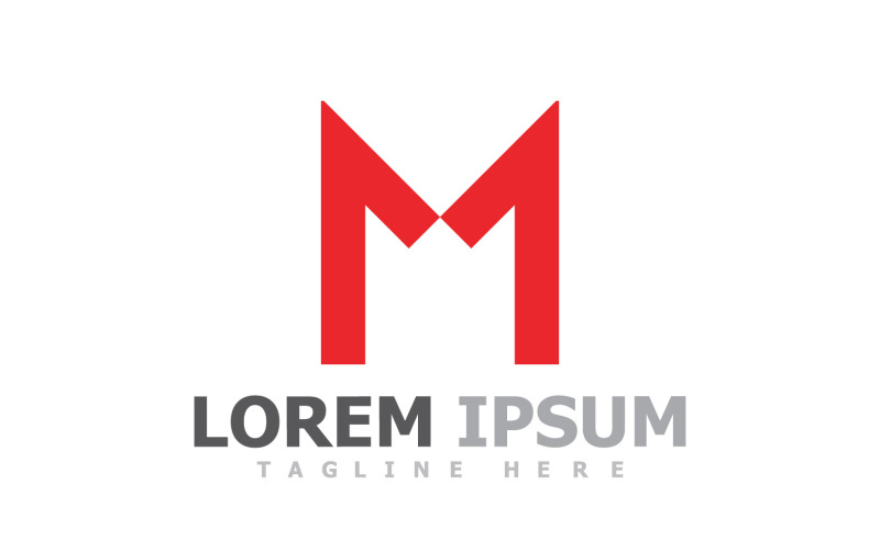 M Logotyp Företag Business Vector V10