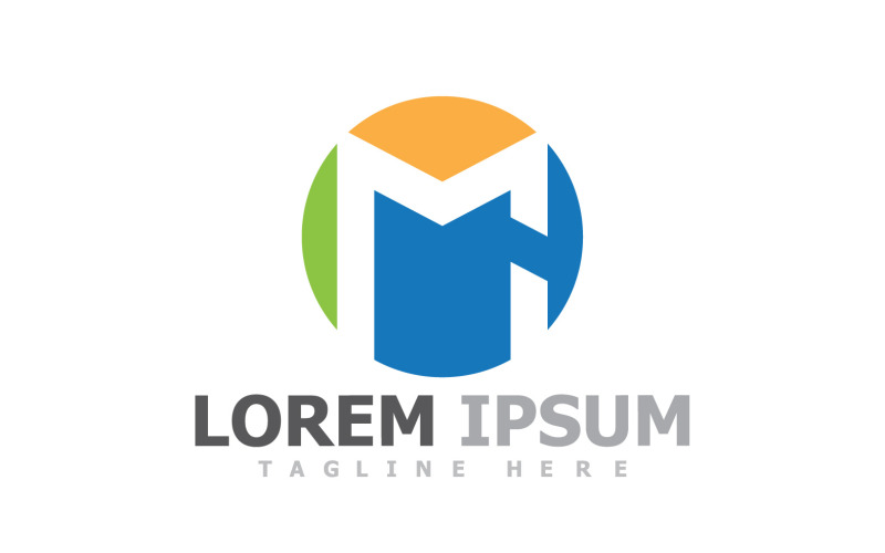 M Logotyp Företag Business Vector V15