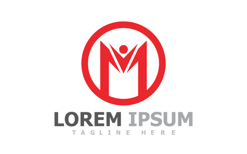 M Logotyp Företag Business Vector V2