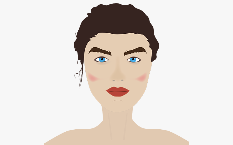 Ilustración de vector de cara de mujer