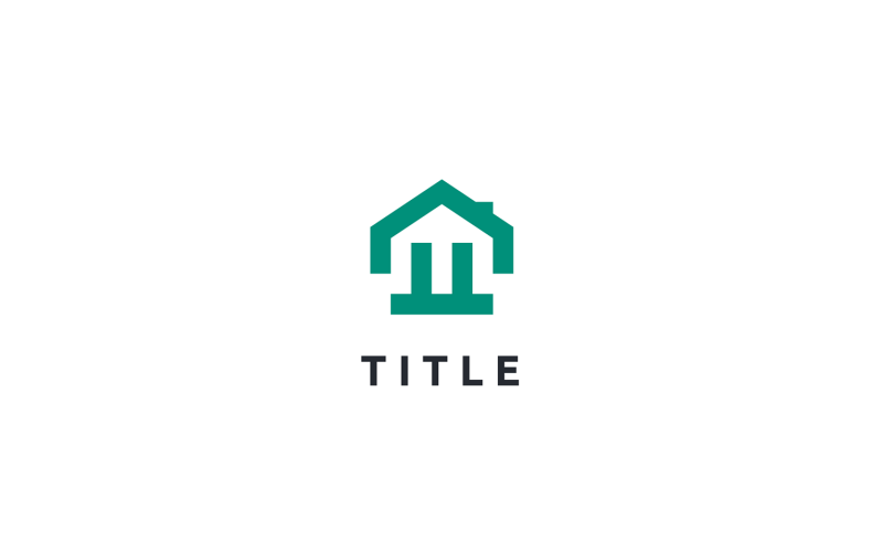 Modern Lite Sense House Home Zielone logo społeczności