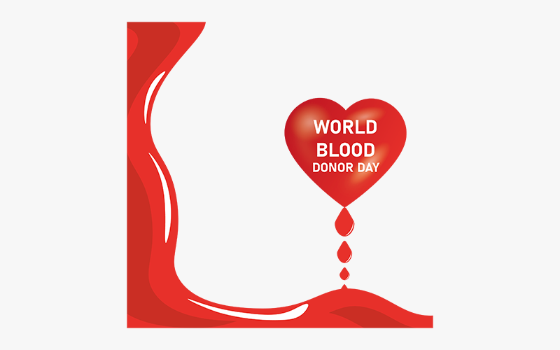 Vector del día mundial del donante de sangre