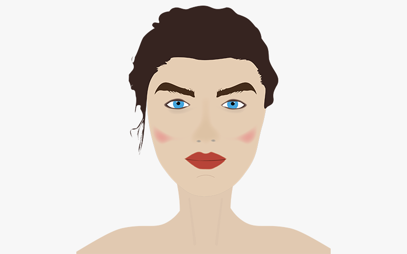 Vrouw gezicht vectorillustratie