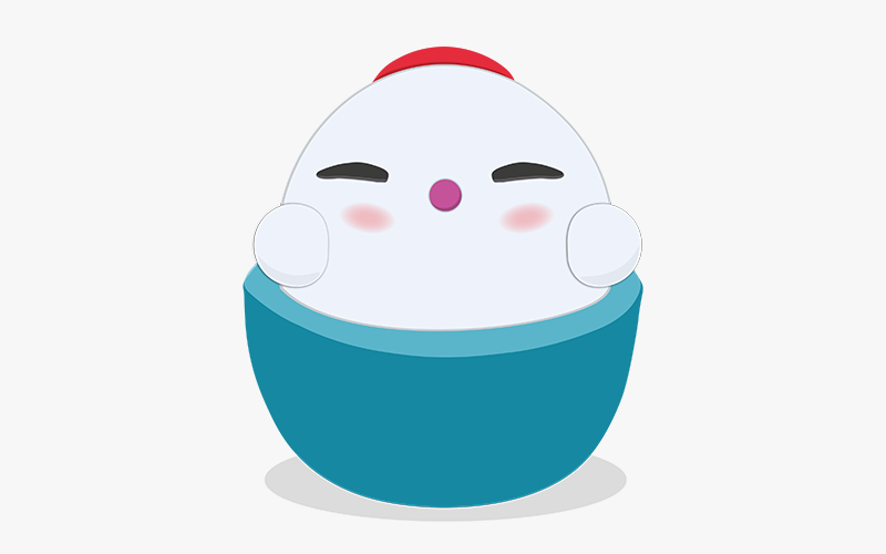 Witte schattige knuffel vectorillustratie