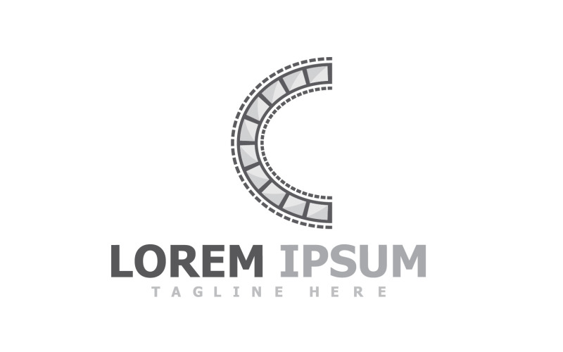 Film Strip Movie Video Logo V2