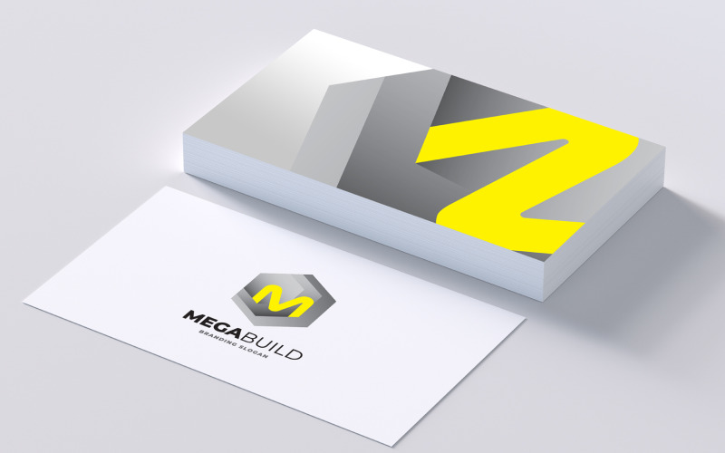 M Letter Type Building Logo Design