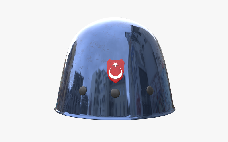 Militärhelm Low-Poly-3D-Modell