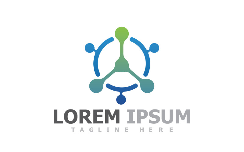 Molecuul Logo sjabloon Vector V5