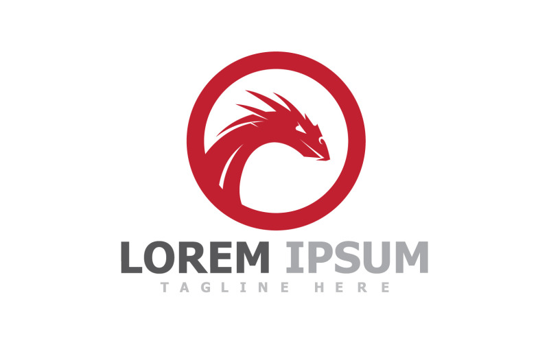 Cabeça de Dragão Logo Animal V9