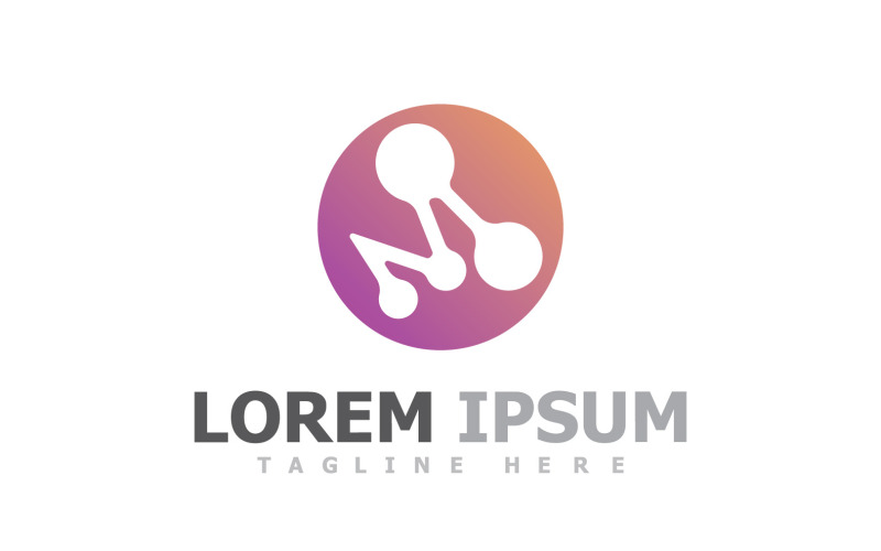 Szablon logo cząsteczki wektor V41