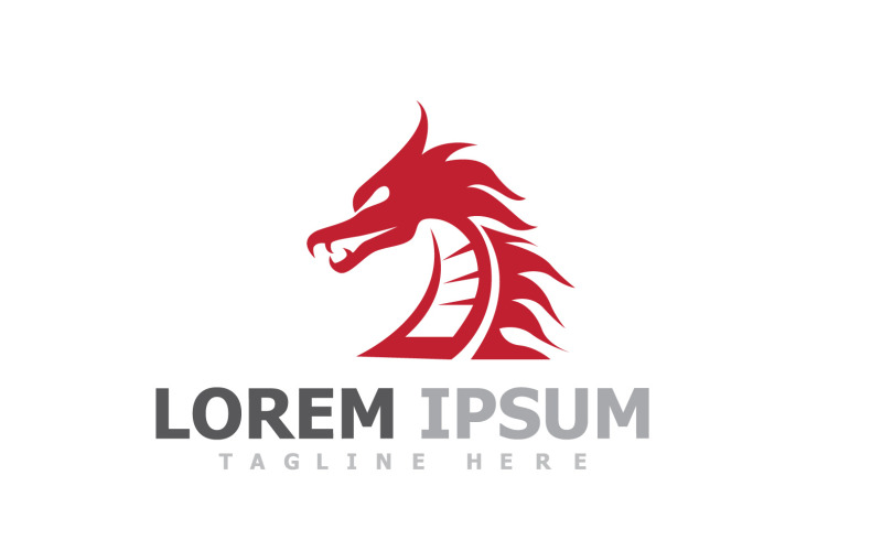 Tête de dragon Logo Animal V7