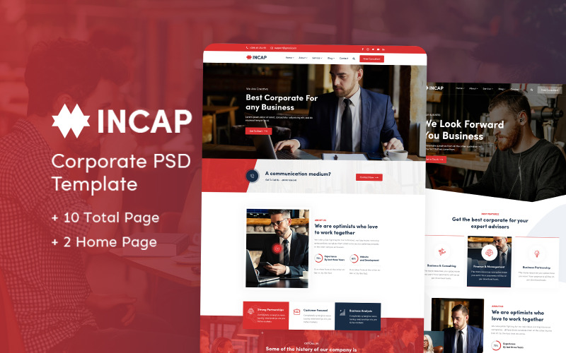 Incap Kurumsal PSD Web Sitesi