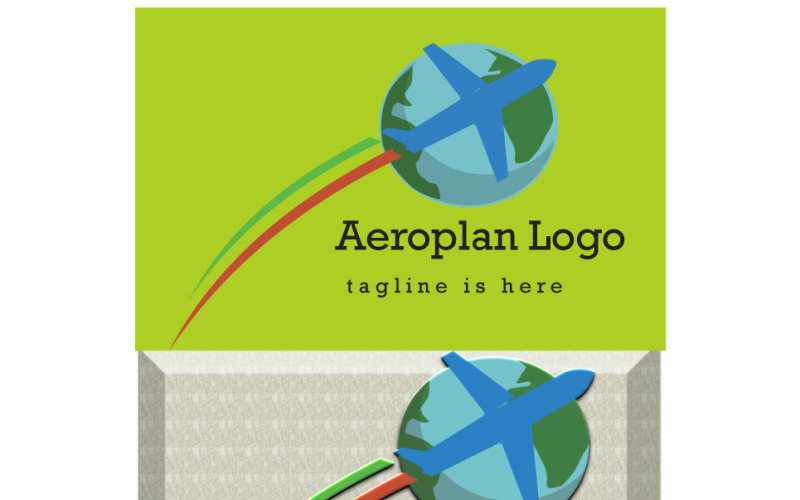 Szablon logo samolotu podróży