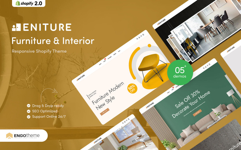 Eniture - 家具和室内响应式 Shopify 主题
