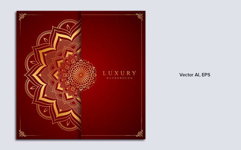 Luxus-Mandala-Zusammenfassungs-Hintergrund-Vektor-Schablone