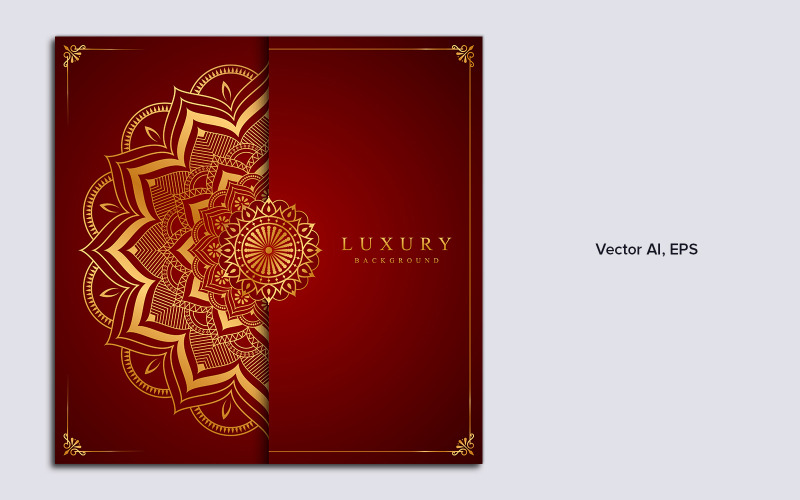 Modelo de vetor de fundo abstrato de mandala de luxo