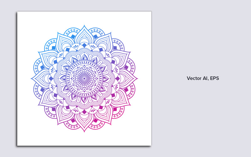 Plantilla de vector de fondo de mandala de lujo
