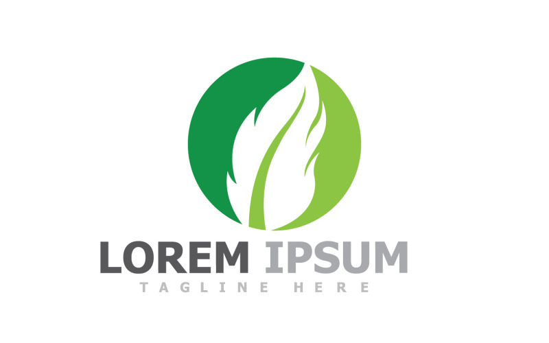 Blad Groene Boom Natuur Logo Sjabloon V6