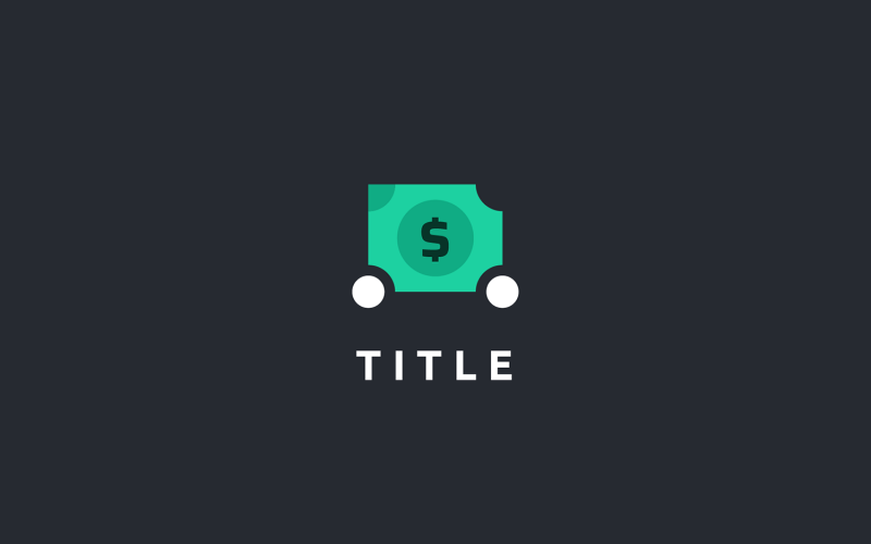 Логотип Geometrical Lite Sense Money Car Dollar Finance