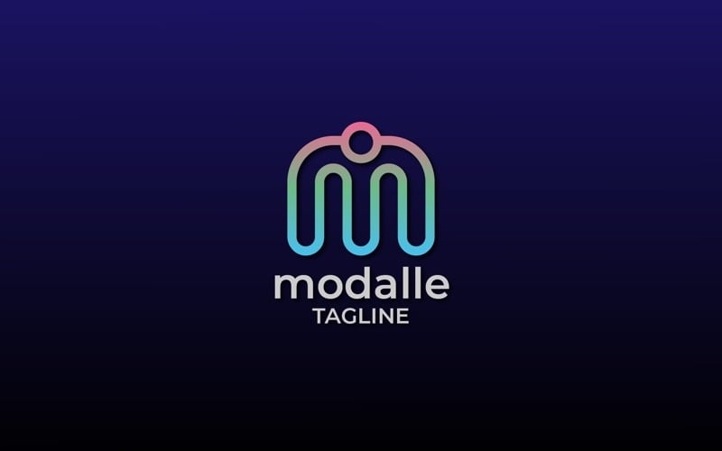 Profesyonel Modalle Harfi M Logo Şablonu
