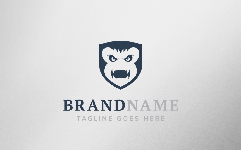 Shield Gorilla Logo Template Design