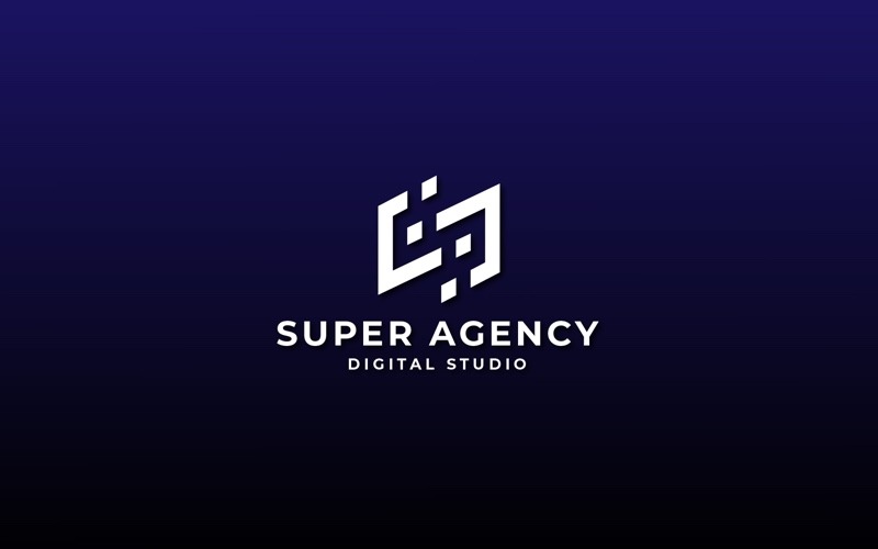 Szablon logo profesjonalnej agencji Super