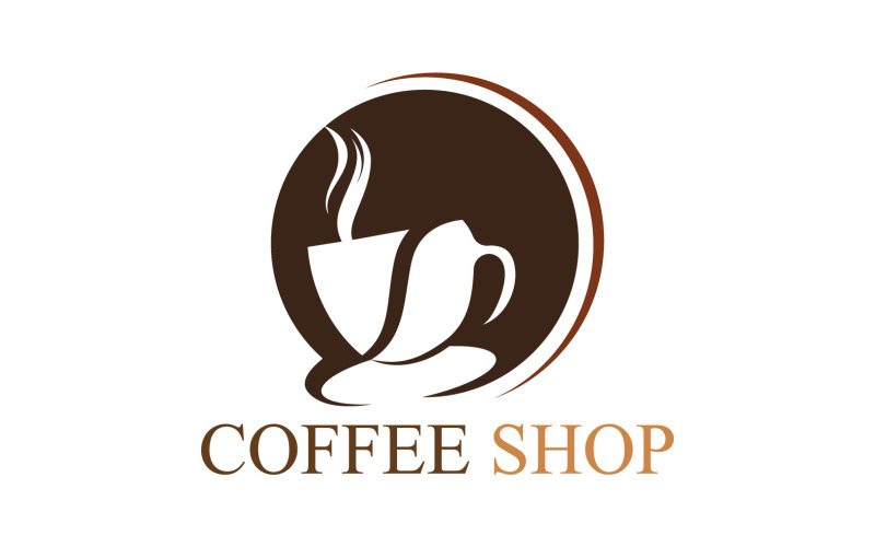 Coffeeshop Logo-sjabloon V17