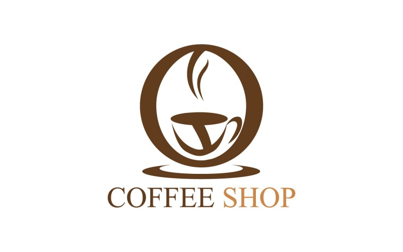 Coffeeshop-logo sjabloon V22
