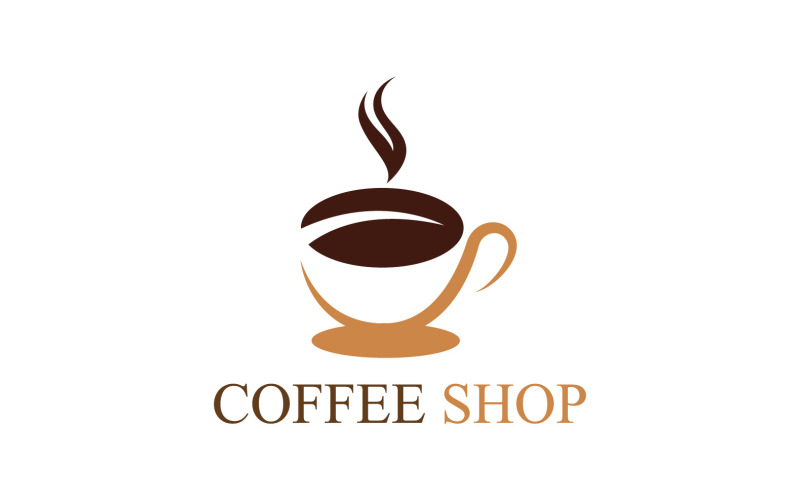 Modèle de logo de café V32