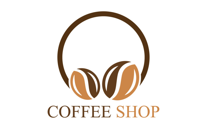 Modèle de logo de café V5