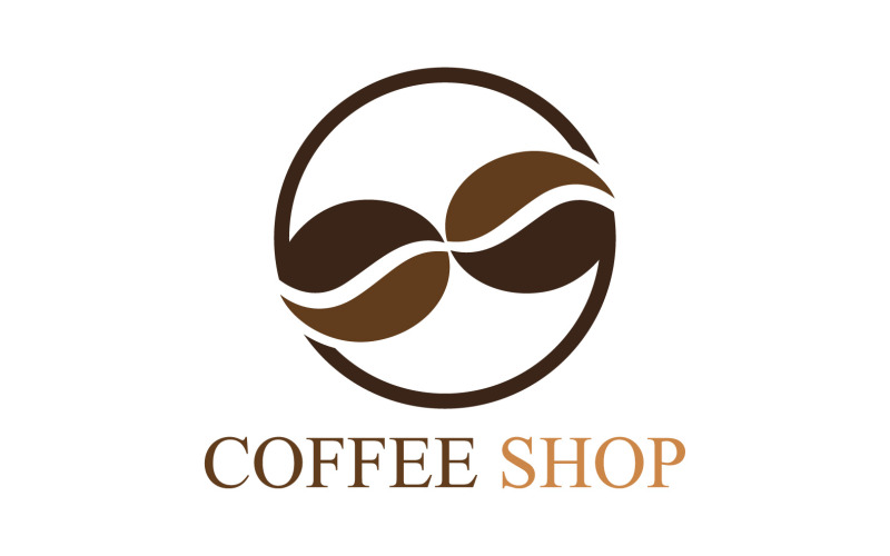 Modello di logo della caffetteria V9