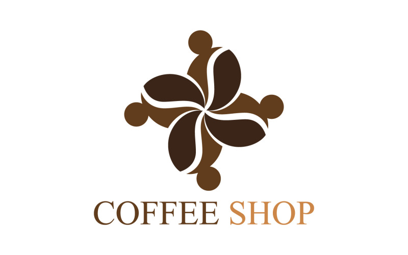 Modelo de logotipo de cafeteria V19