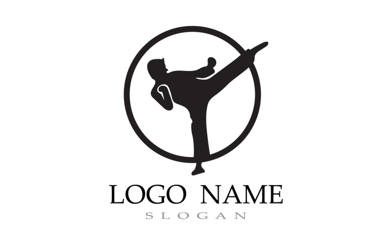 Boj s logem karate a taekwondo V12