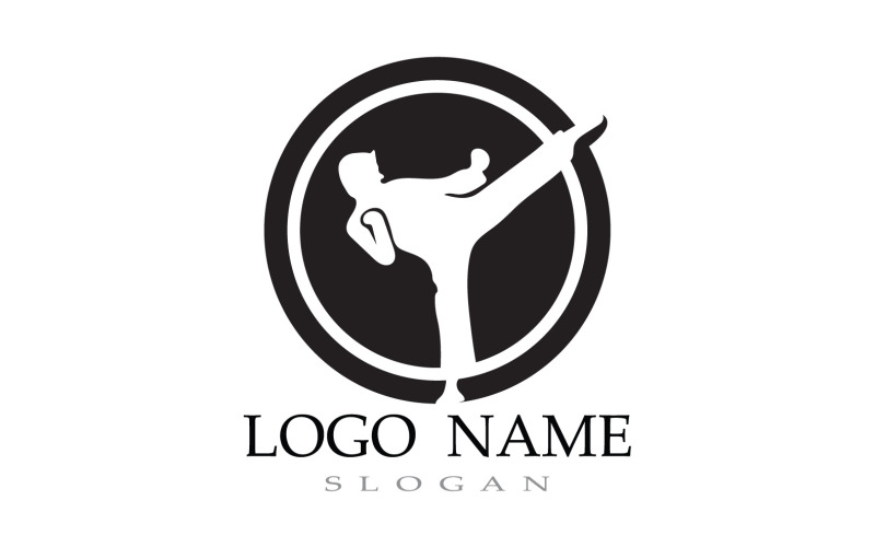 Combat de logo de karaté et de taekwondo V1