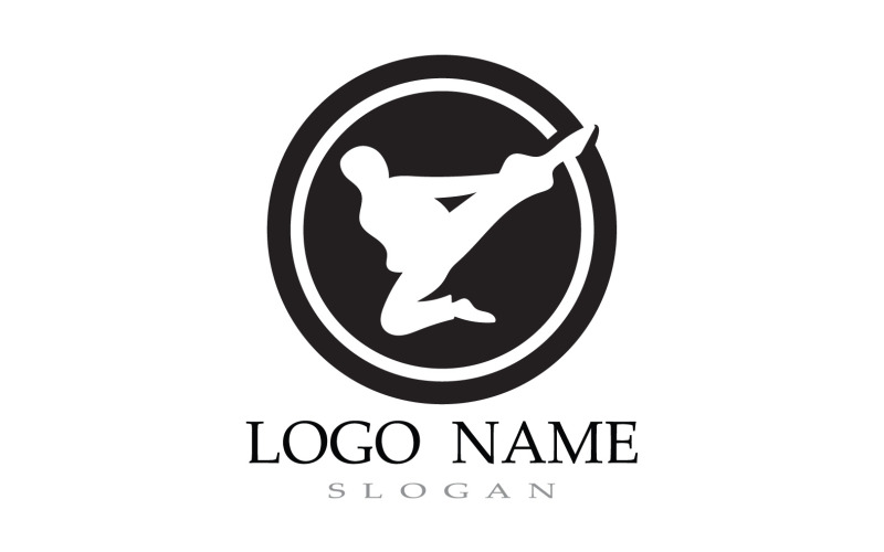 Karate e Taekwondo Logo Fight V4