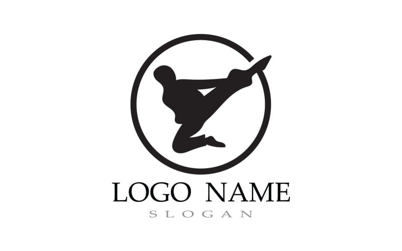 Karate e Taekwondo Logo Fight V5