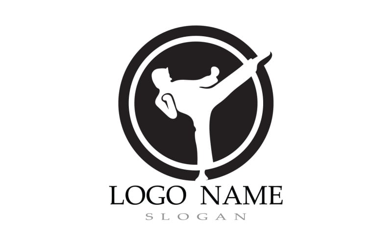 Karate en Taekwondo Logo Fight V1