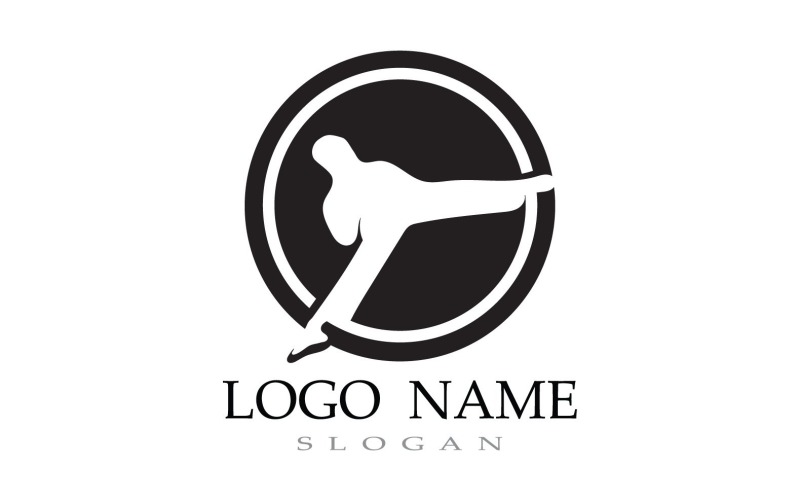 Karate- und Taekwondo-Logo-Kampf V2